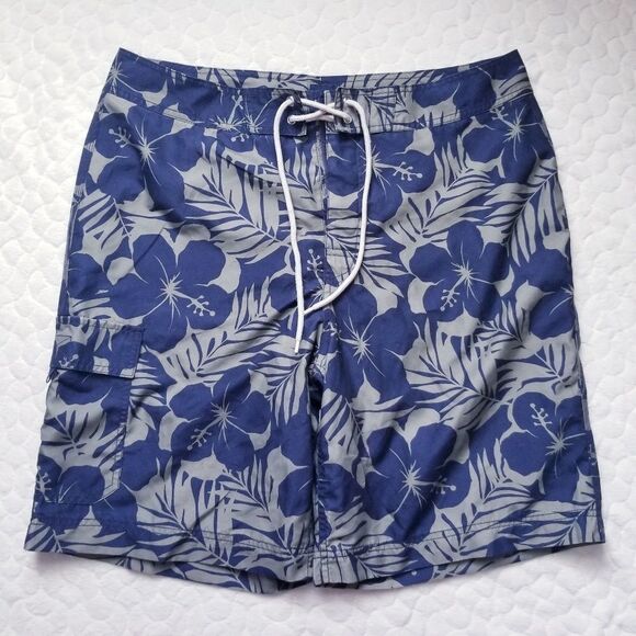 Gap swim trunks leaf hibiscus tropical shorts L - Picture 1 of 4